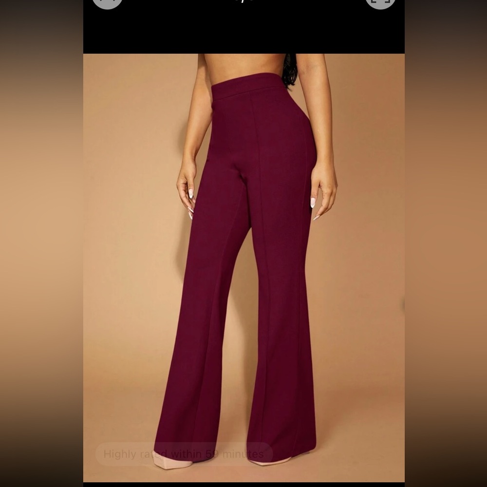 Aster June Stylish Burgundy Pants